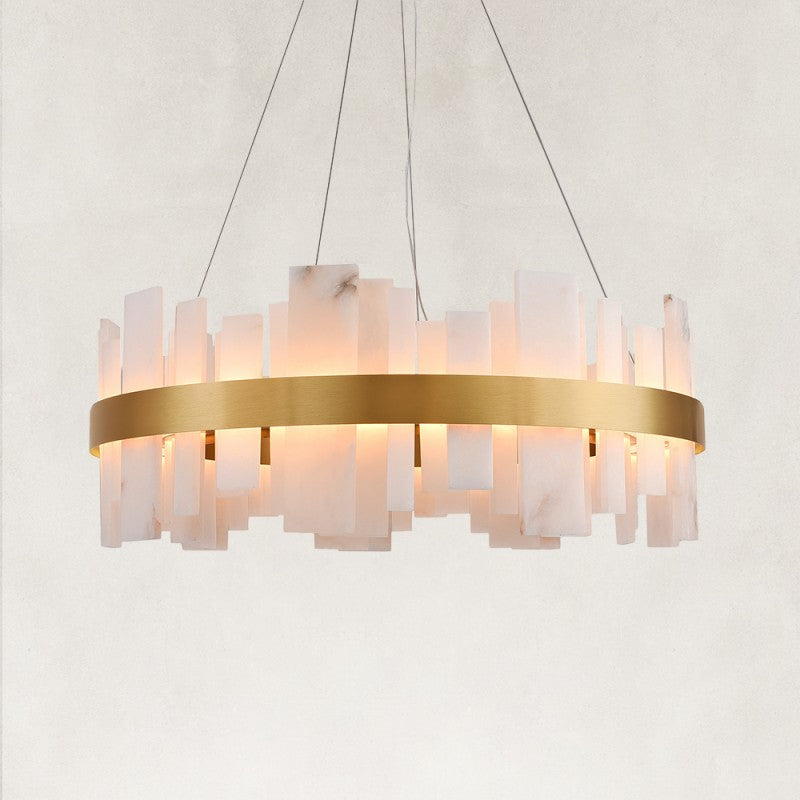 Nocta Alabaster Round Chandelier 32"D