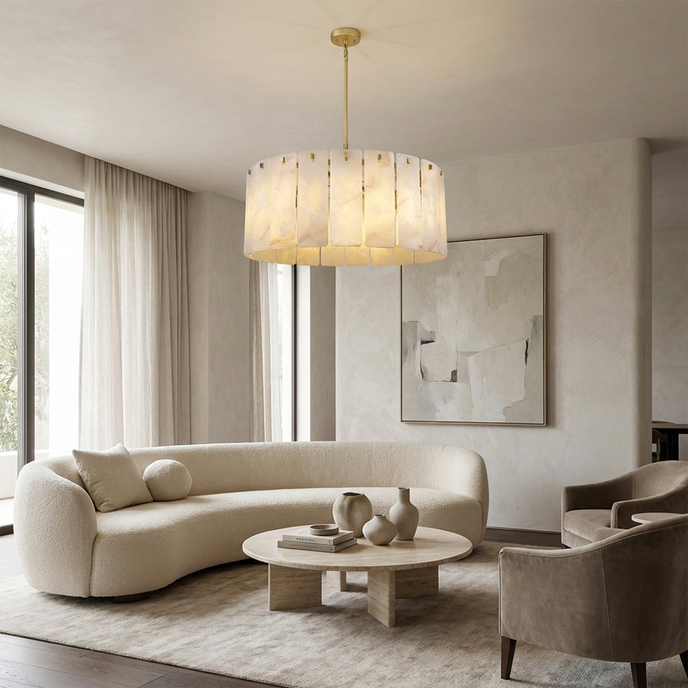 Opalis Alabaster Chandelier 36”D