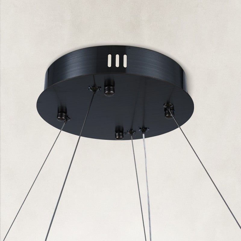 Orba Alabaster Halo Chandelier 30"D