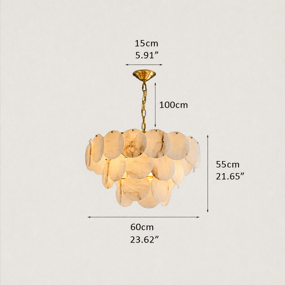 Oriella Grand Multi-Tier Alabaster Chandelier