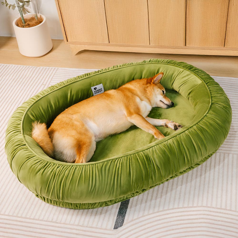 Oval Orthopedic Support Cozy Sleeping Detachable Dog & Cat Bed