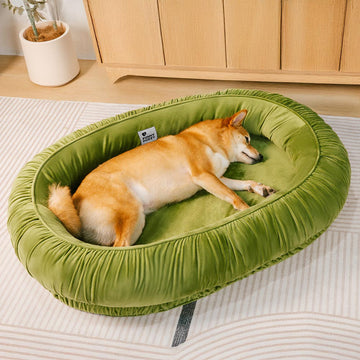 Oval Orthopedic Support Cozy Sleeping Detachable Dog & Cat Bed