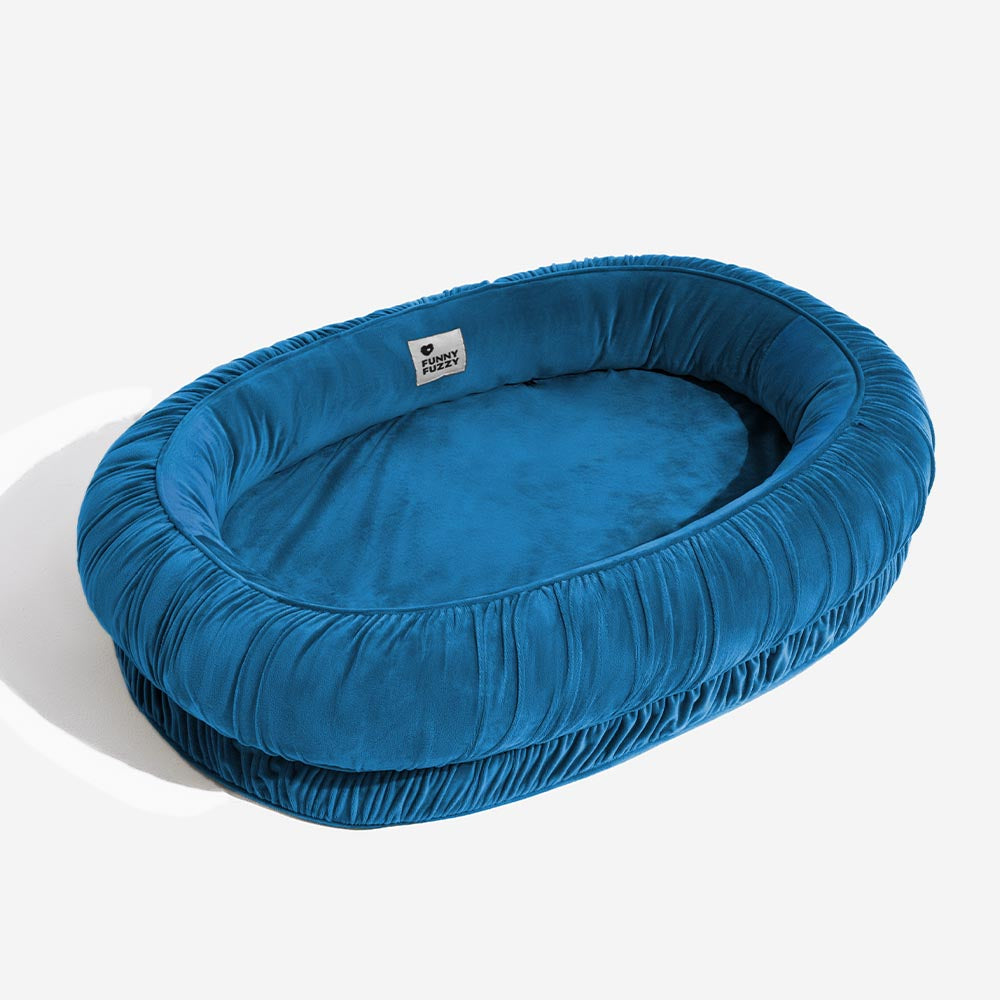 Oval Orthopedic Support Cozy Sleeping Detachable Dog & Cat Bed