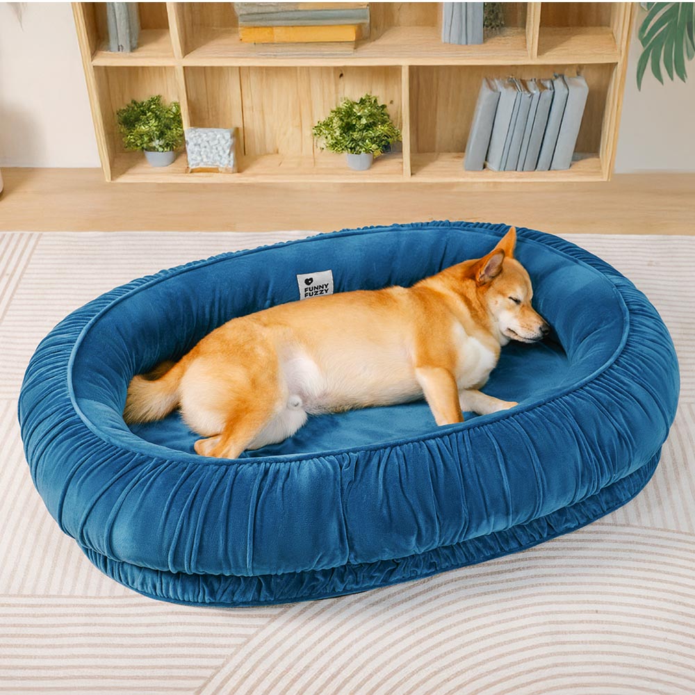 Oval Orthopedic Support Cozy Sleeping Detachable Dog & Cat Bed