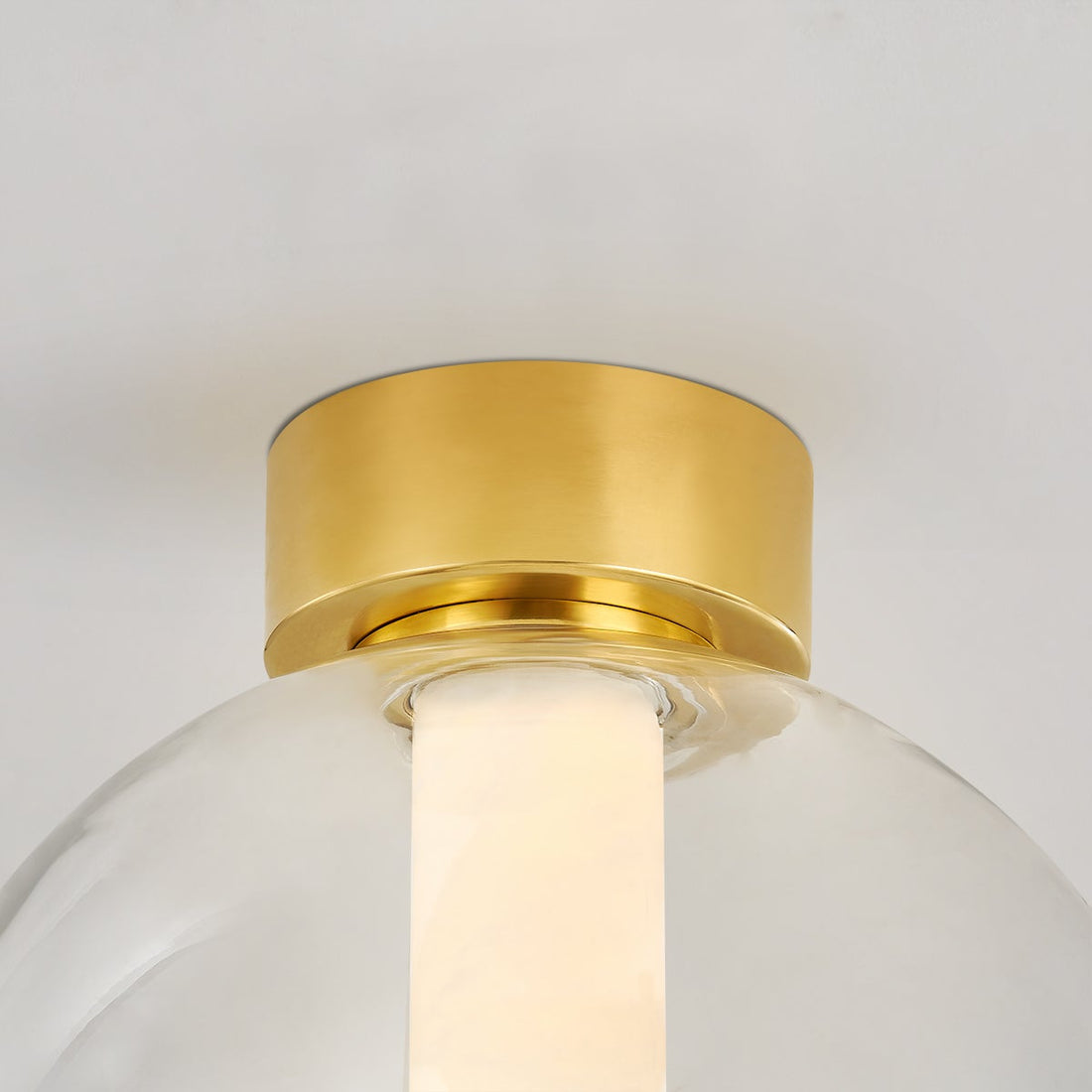 pietra flush mount vintage brass