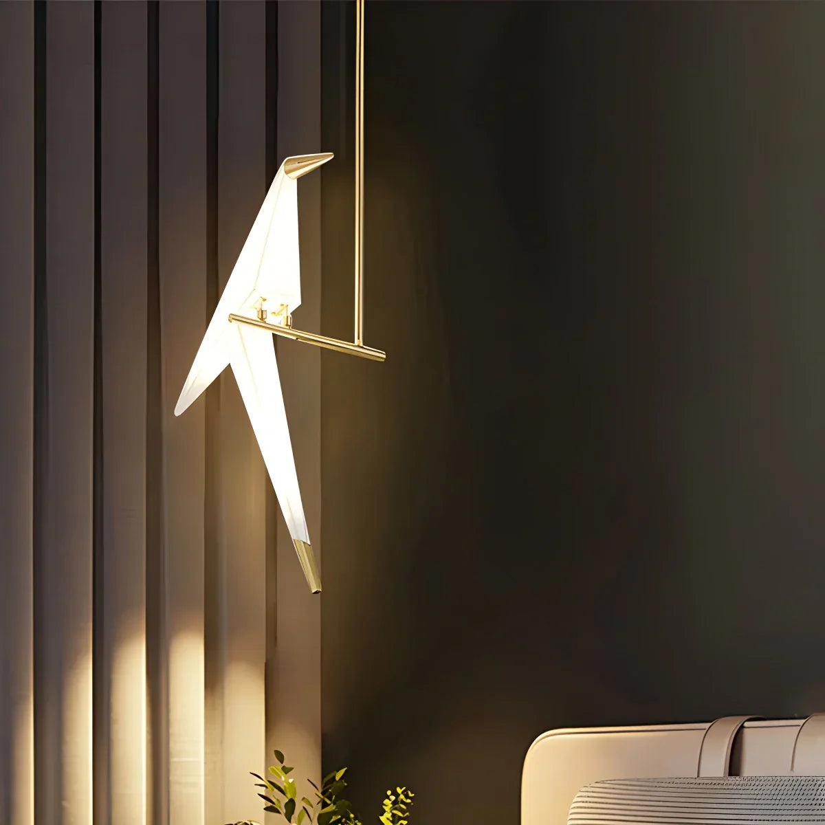 Joyfuzzy Paper Crane Bird Chandelier for Dining Room