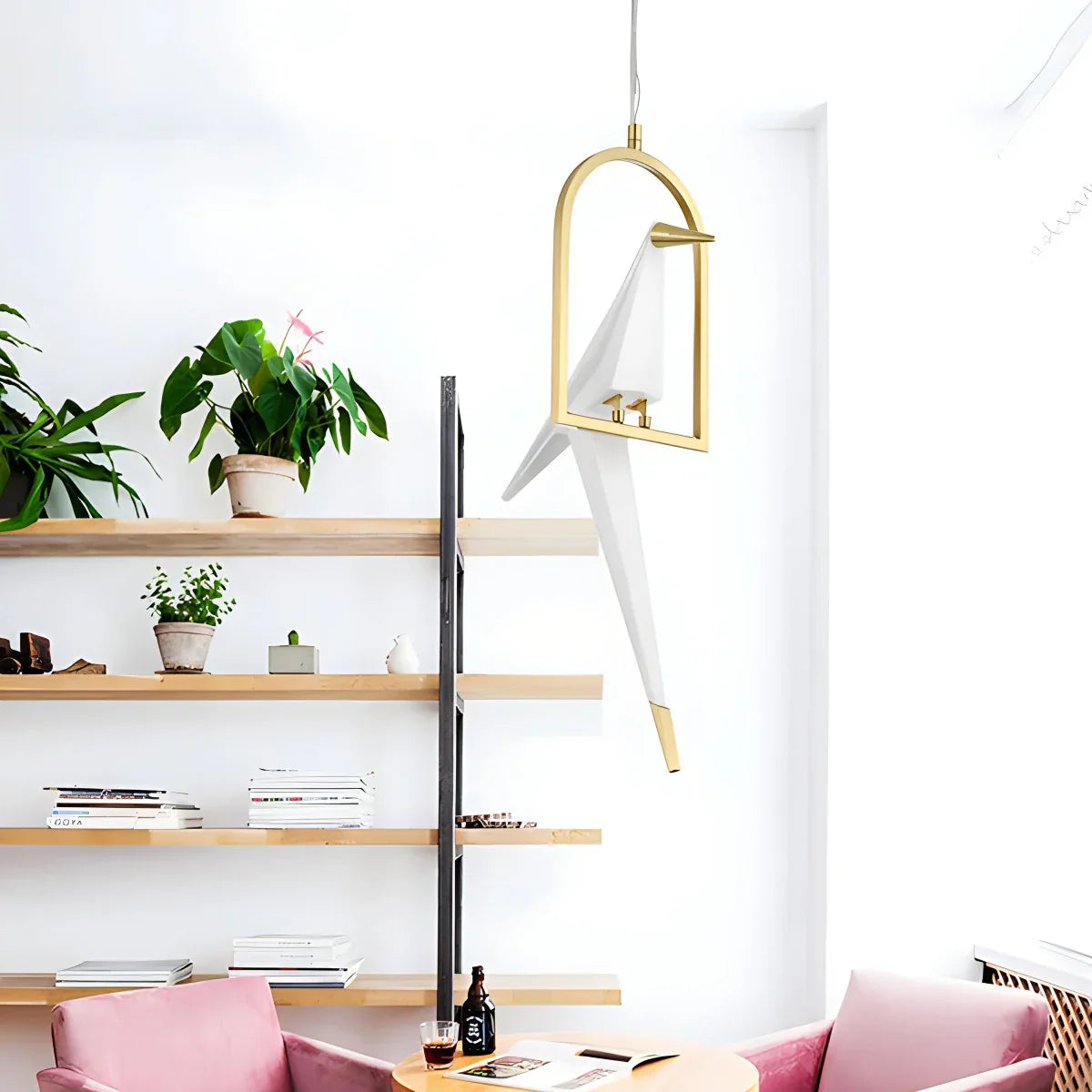 Joyfuzzy Paper Crane Bird Chandelier for Dining Room