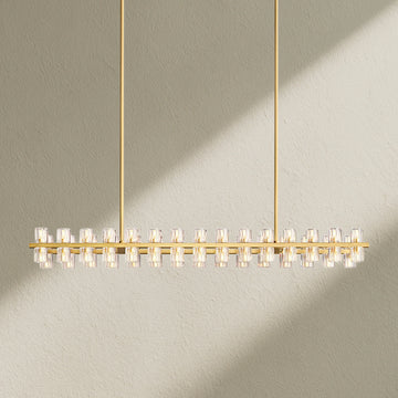 Arcfz Crystal Rectangular Chandelier 54"