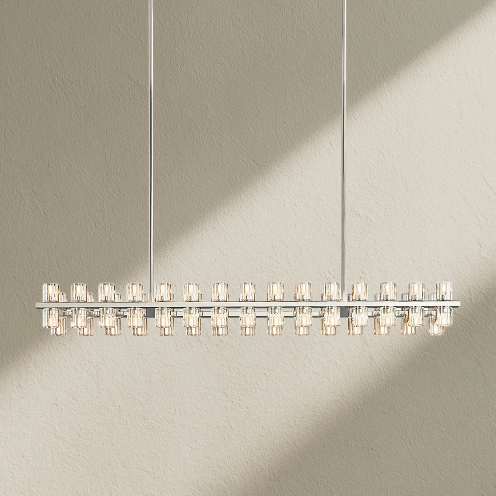 Arcfz Crystal Rectangular Chandelier 54"