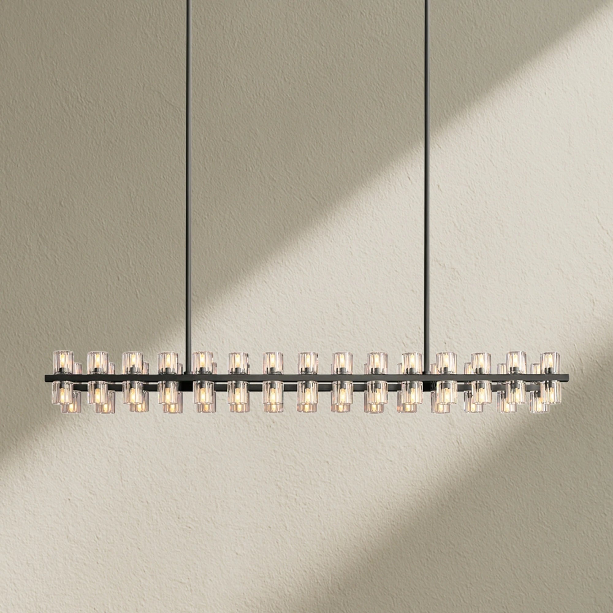 Arcfz Crystal Rectangular Chandelier 54"