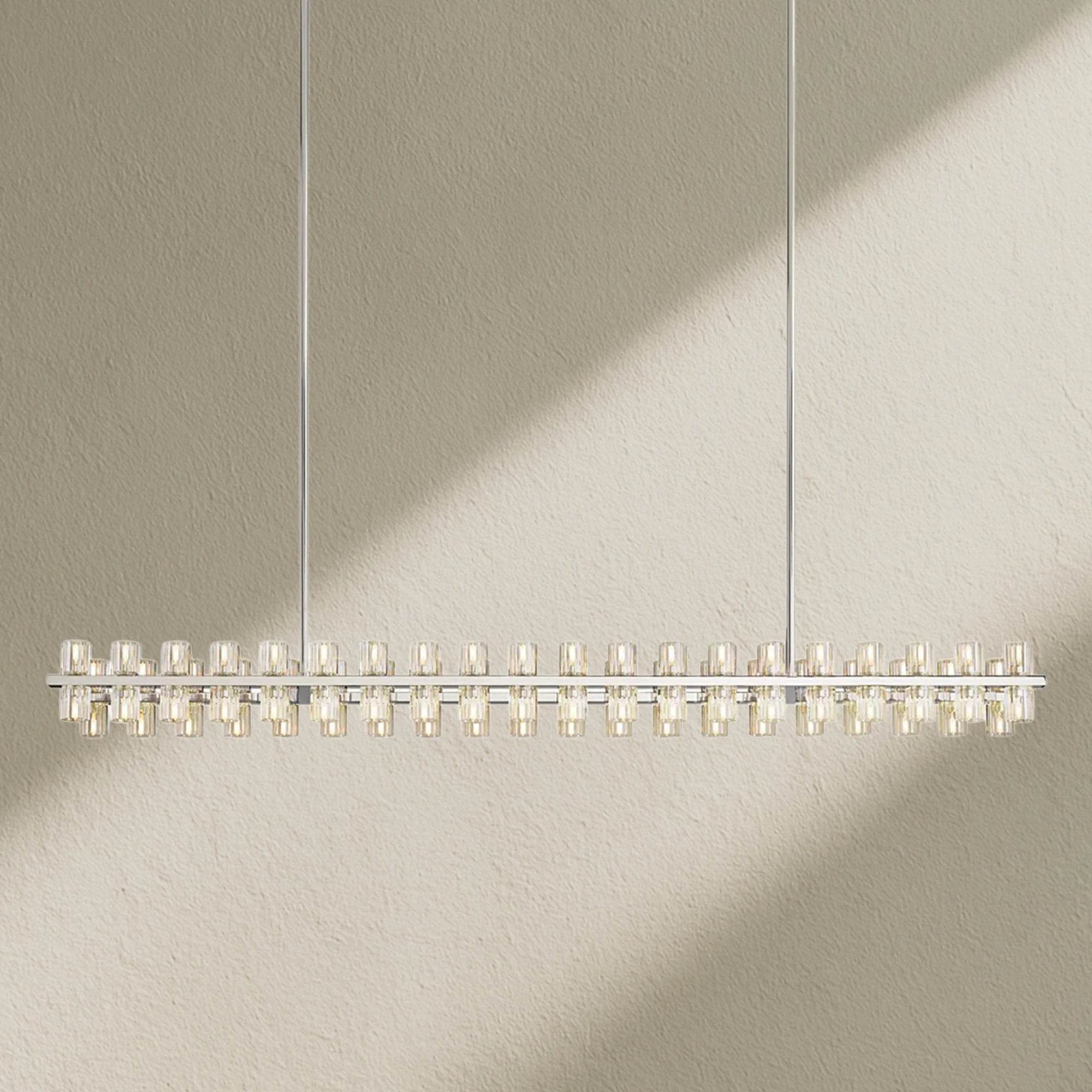 Arcfz Crystal Rectangular Chandelier 72"