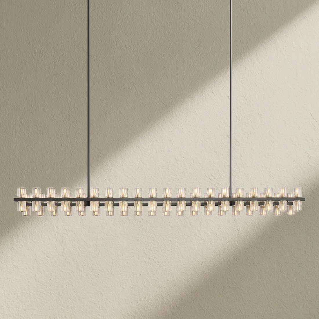 Arcfz Crystal Rectangular Chandelier 72"