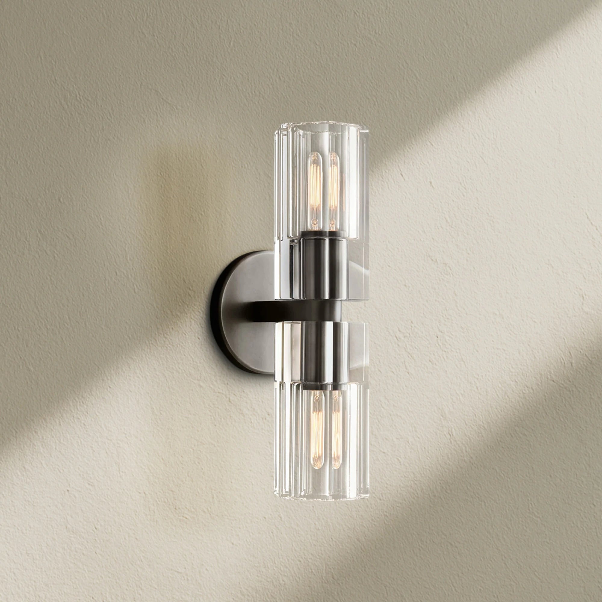 Arcfz Crystal 2 Lights Wall Sconce