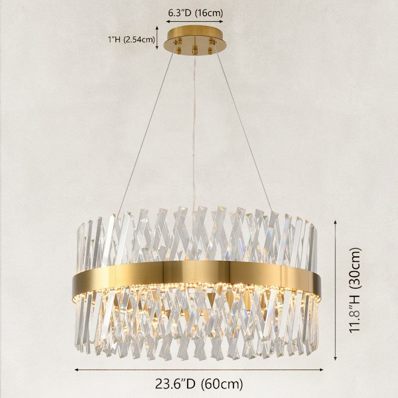 Prisma Crystal Round Chandelier 24"D