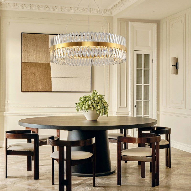 Prisma Crystal Round Chandelier 24"D
