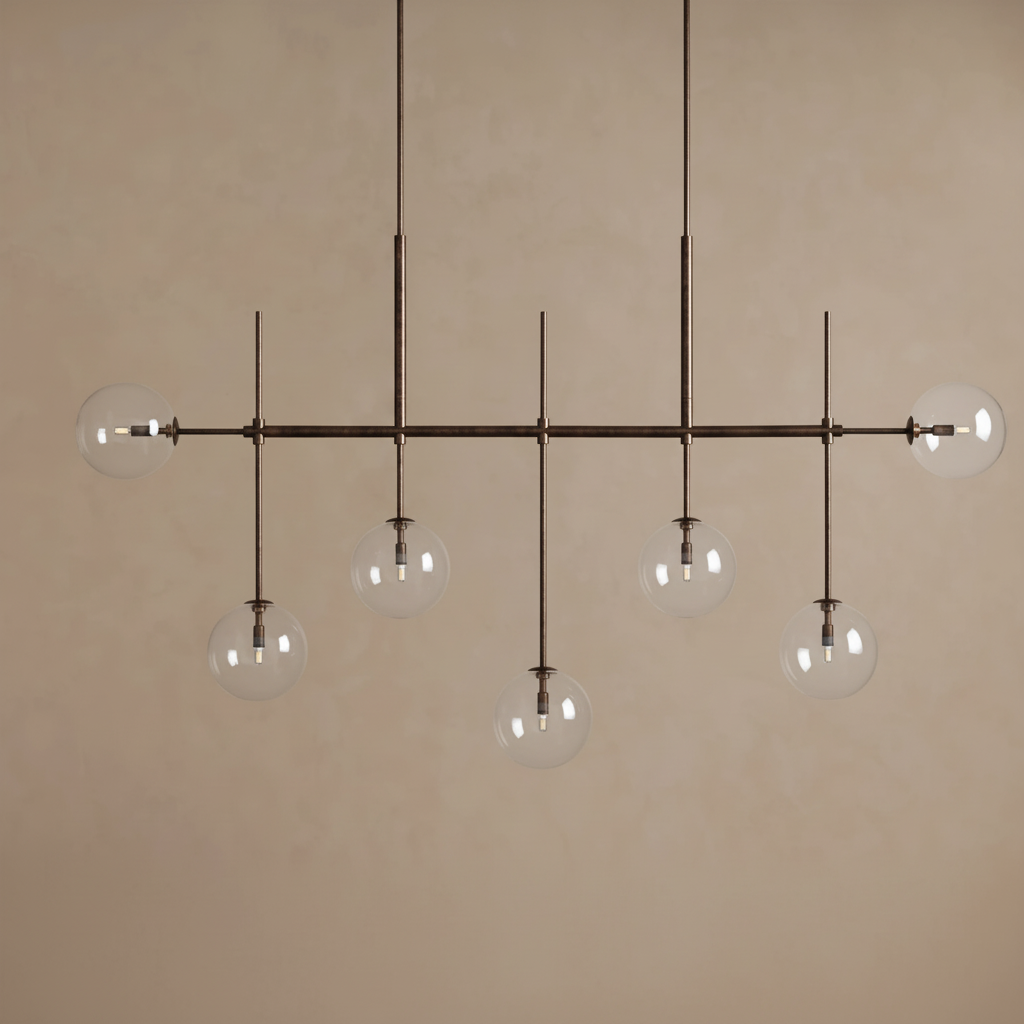 Roscoe 60" Linear Chandelier in Bronze