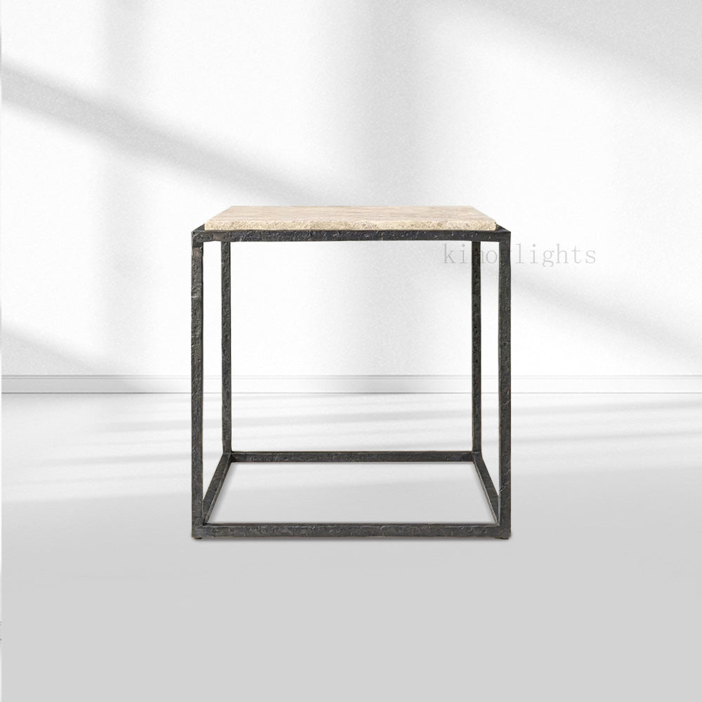 SalVerve Stone Square Side Table