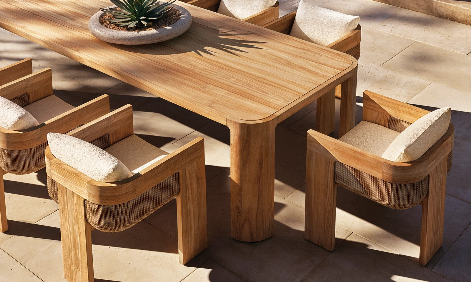 Sedon Teak Rectangular Dining Table