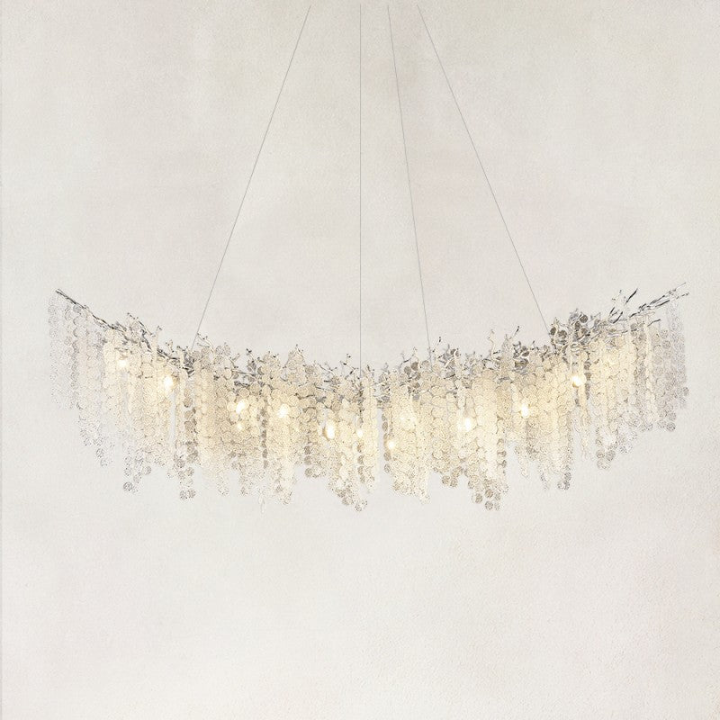 Shira Crystal Tree Branch Linear Chandelier 72"W