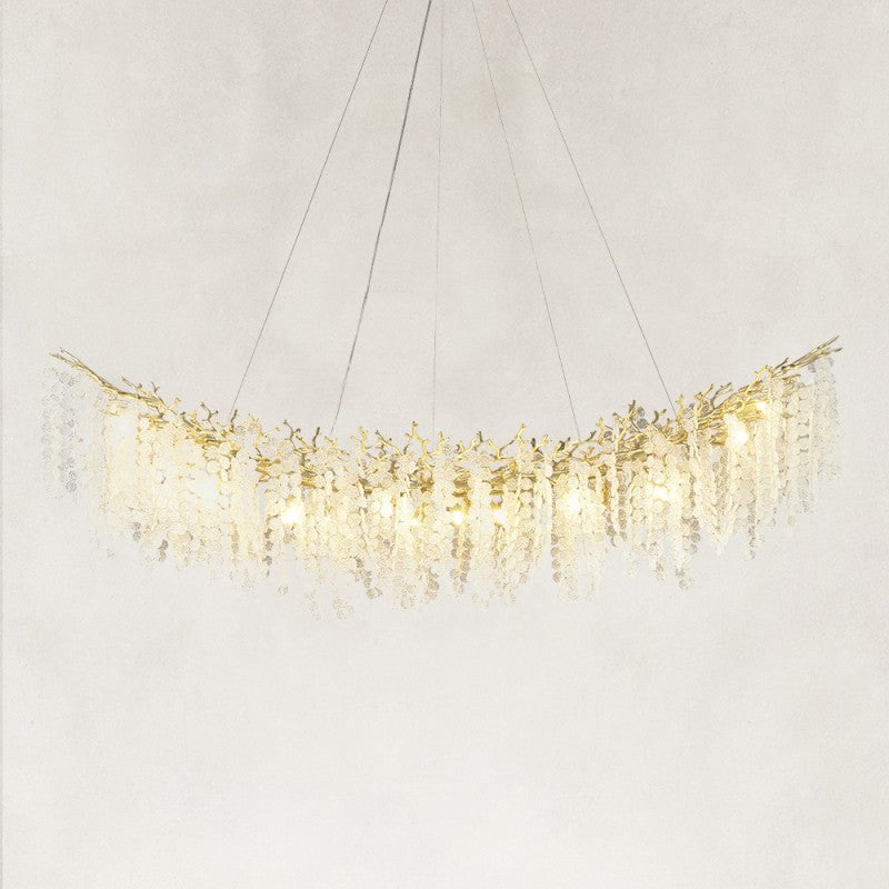 Shira Crystal Tree Branch Linear Chandelier 72"W