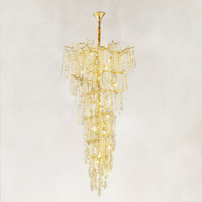 Shira Crystal Tree Branch Linear Chandelier 95"H