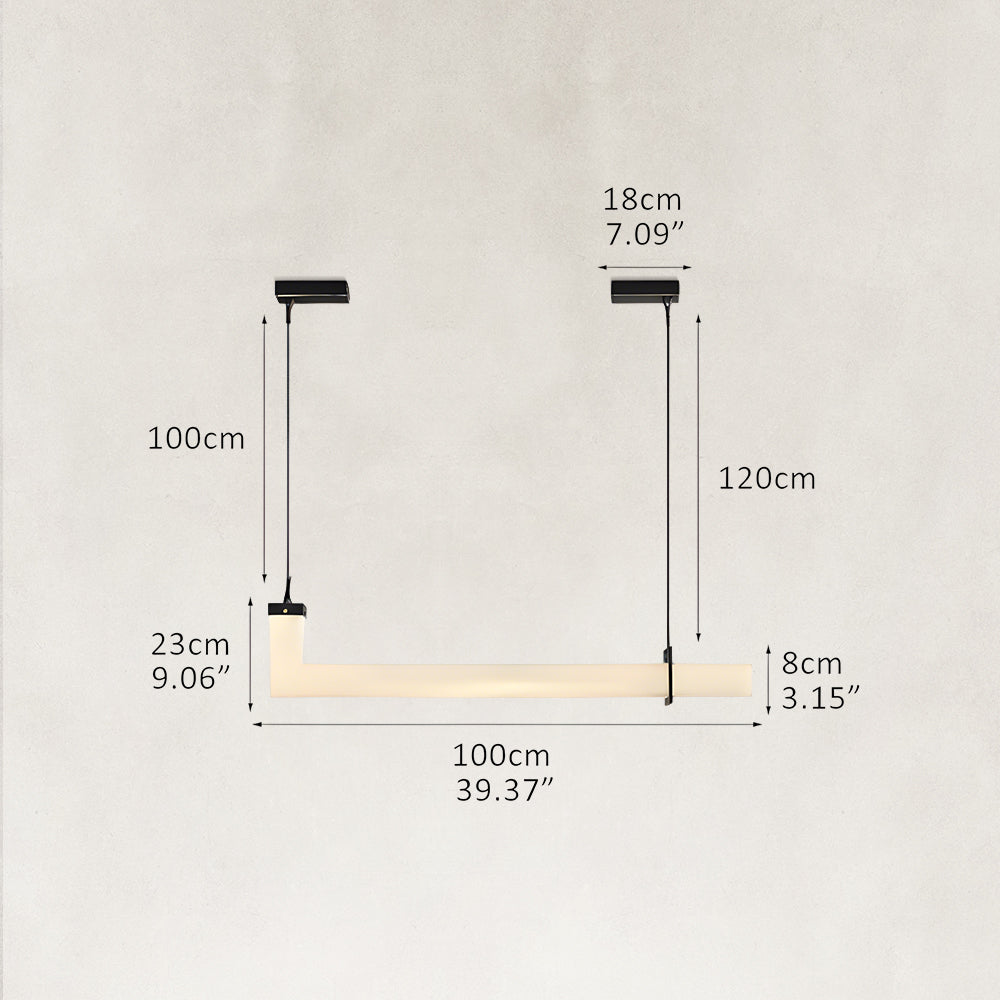 Siena Linear Alabaster Pendant Light 39"L