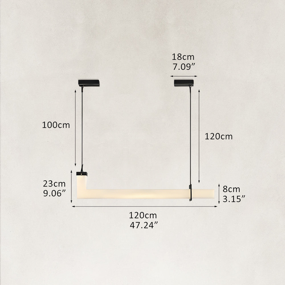 Siena Linear Alabaster Pendant Light 47"L