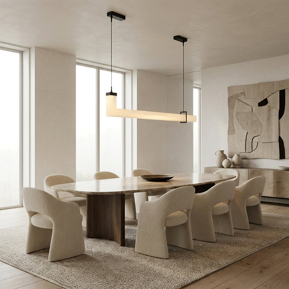 Siena Linear Alabaster Pendant Light 47"L