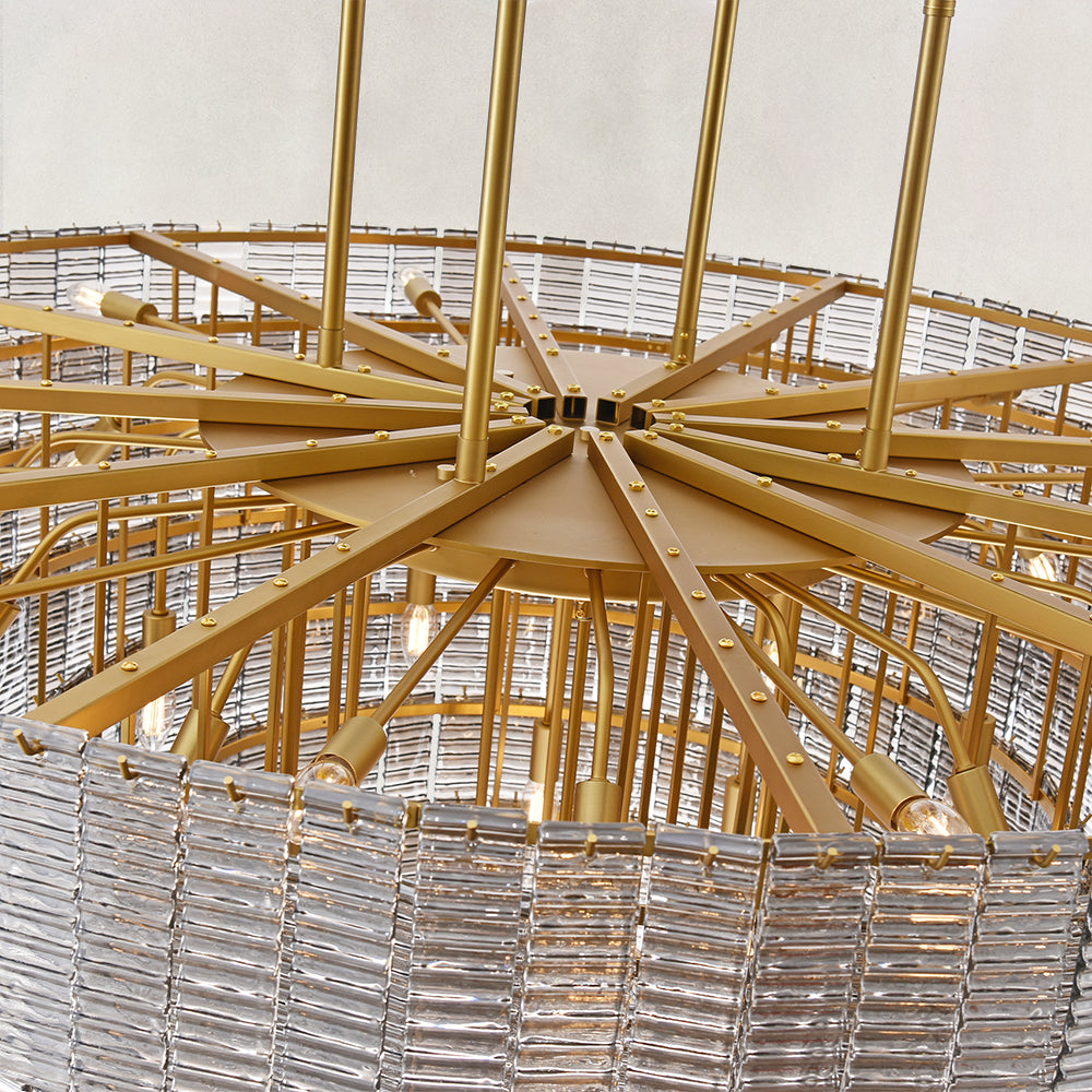 Sirenna Smoke Glass Round Chandelier