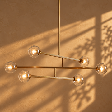 Small spherical  Linear Chandelier
