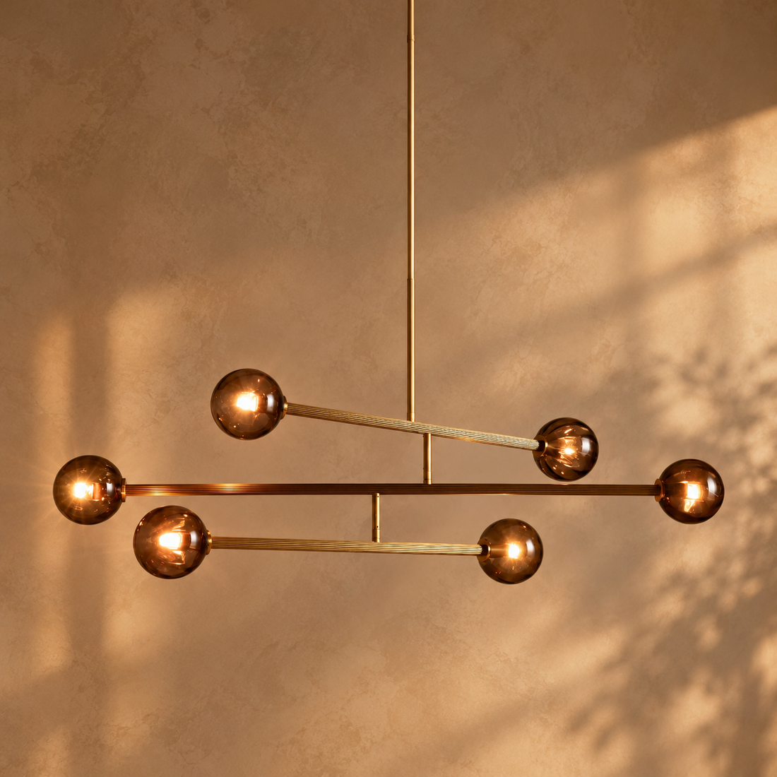 Small spherical  Linear Chandelier