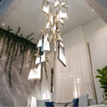 Modern Light Luxury Alabaster Chandelier in Gold Finish-Joyfuzzy
