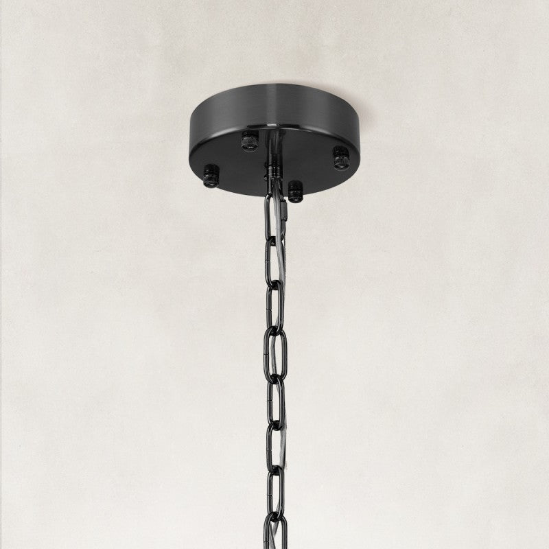 Solara Alabaster 2-Tier Round Chandelier 24"D