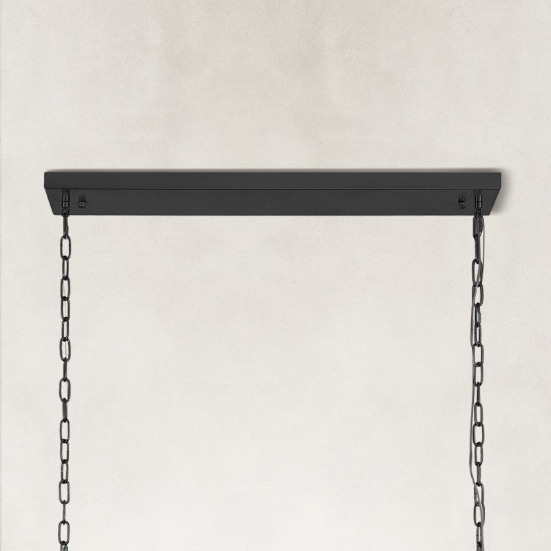 Solara Alabaster Rectangular Chandelier 55"W