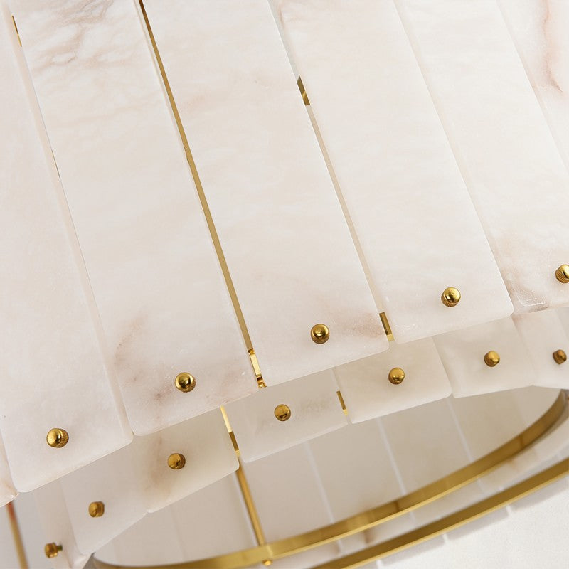 Solara Alabaster Round Chandelier 32"D