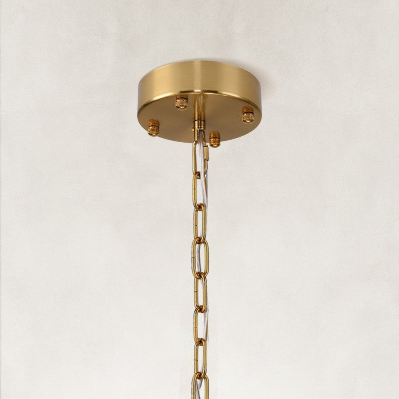 Solara Alabaster 2-Tier Round Chandelier 24"D