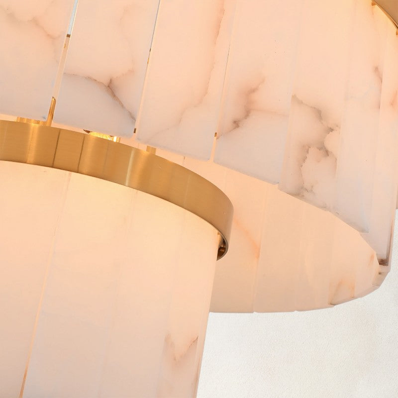 Solenne Alabaster Round Chandelier 34"D