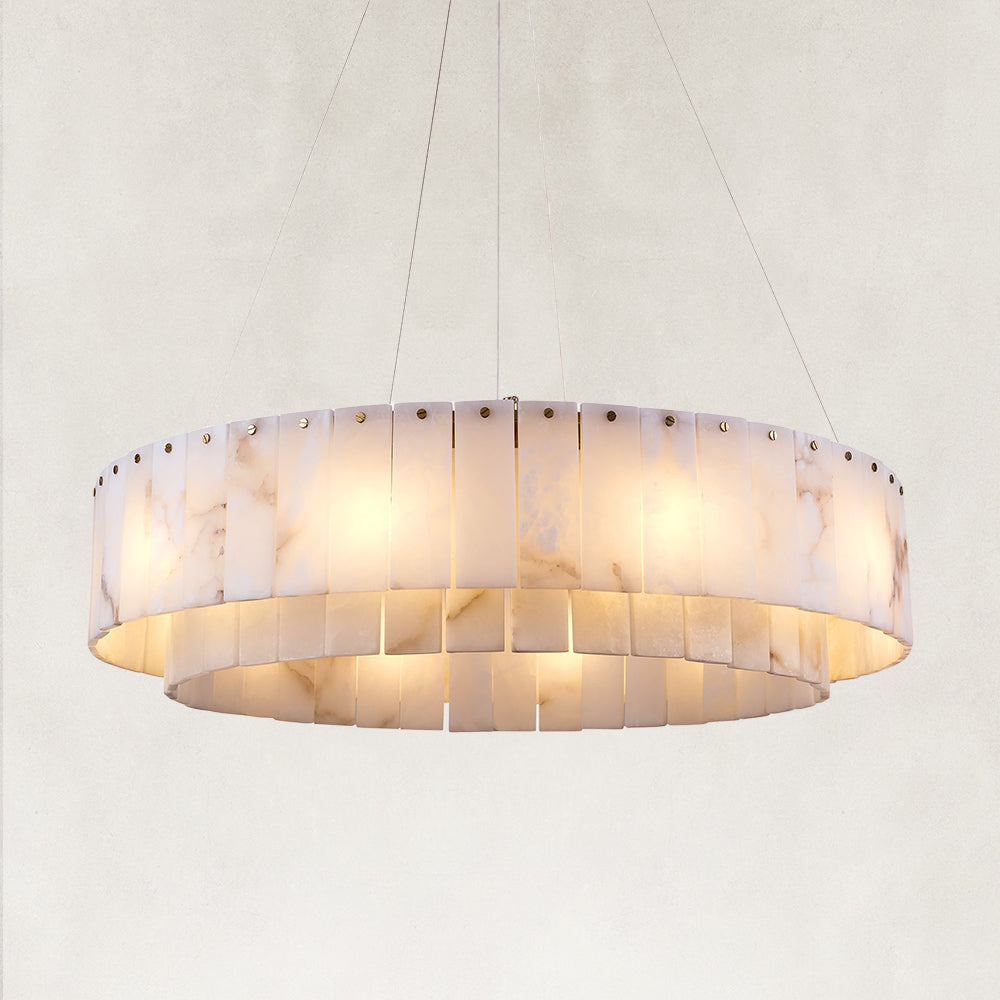 Solis Alabaster Round Chandelier 32"D