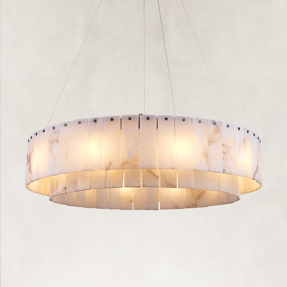 Solis Alabaster Round Chandelier 32"D