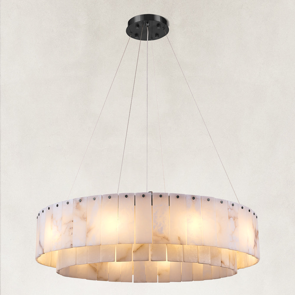 Solis Alabaster Round Chandelier 32"D
