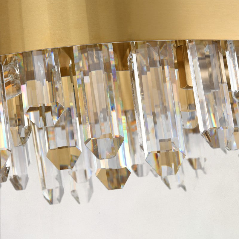 Stello Crystal Strip Oval Chandelier 36"W