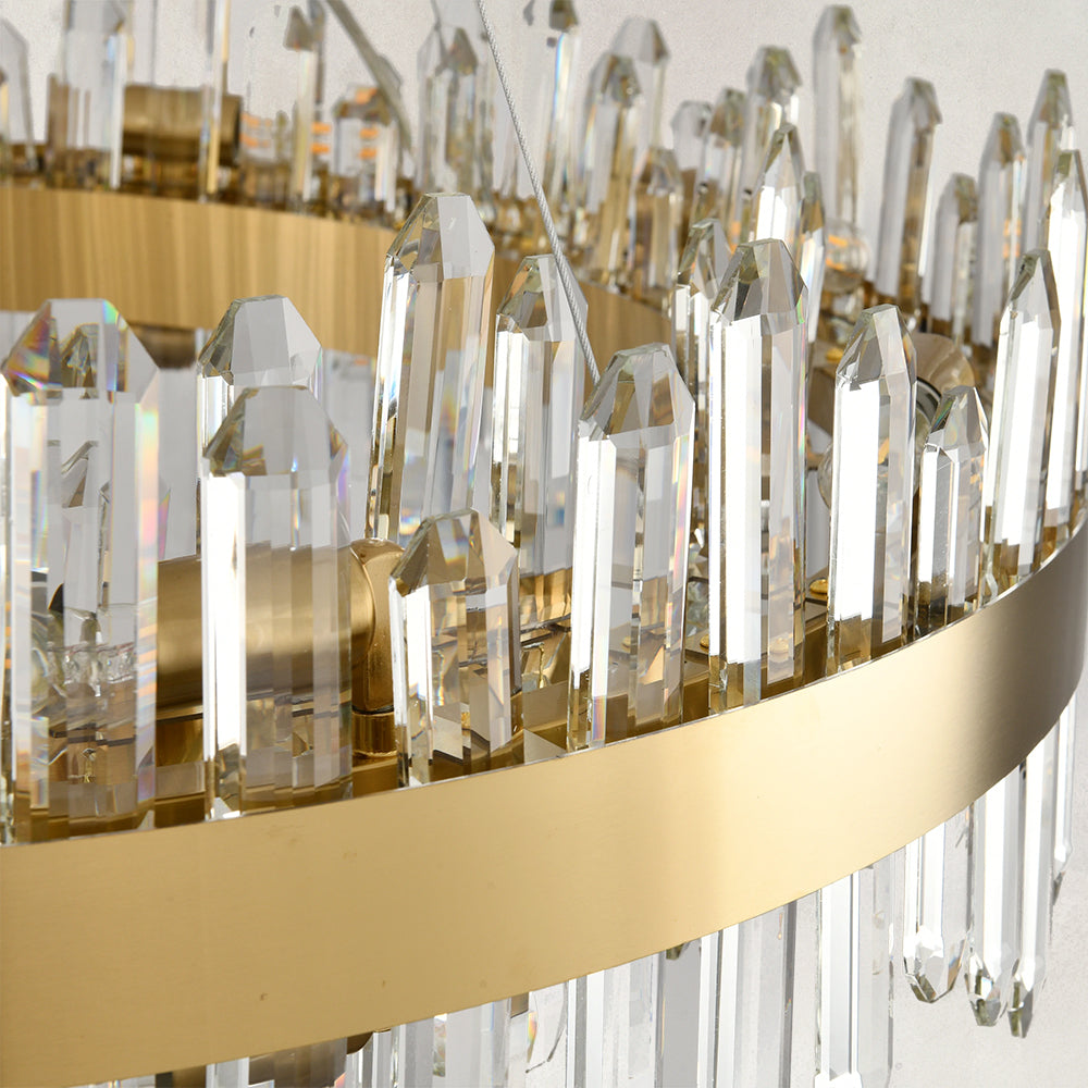 Stello Crystal Strip Round Chandelier 40"D