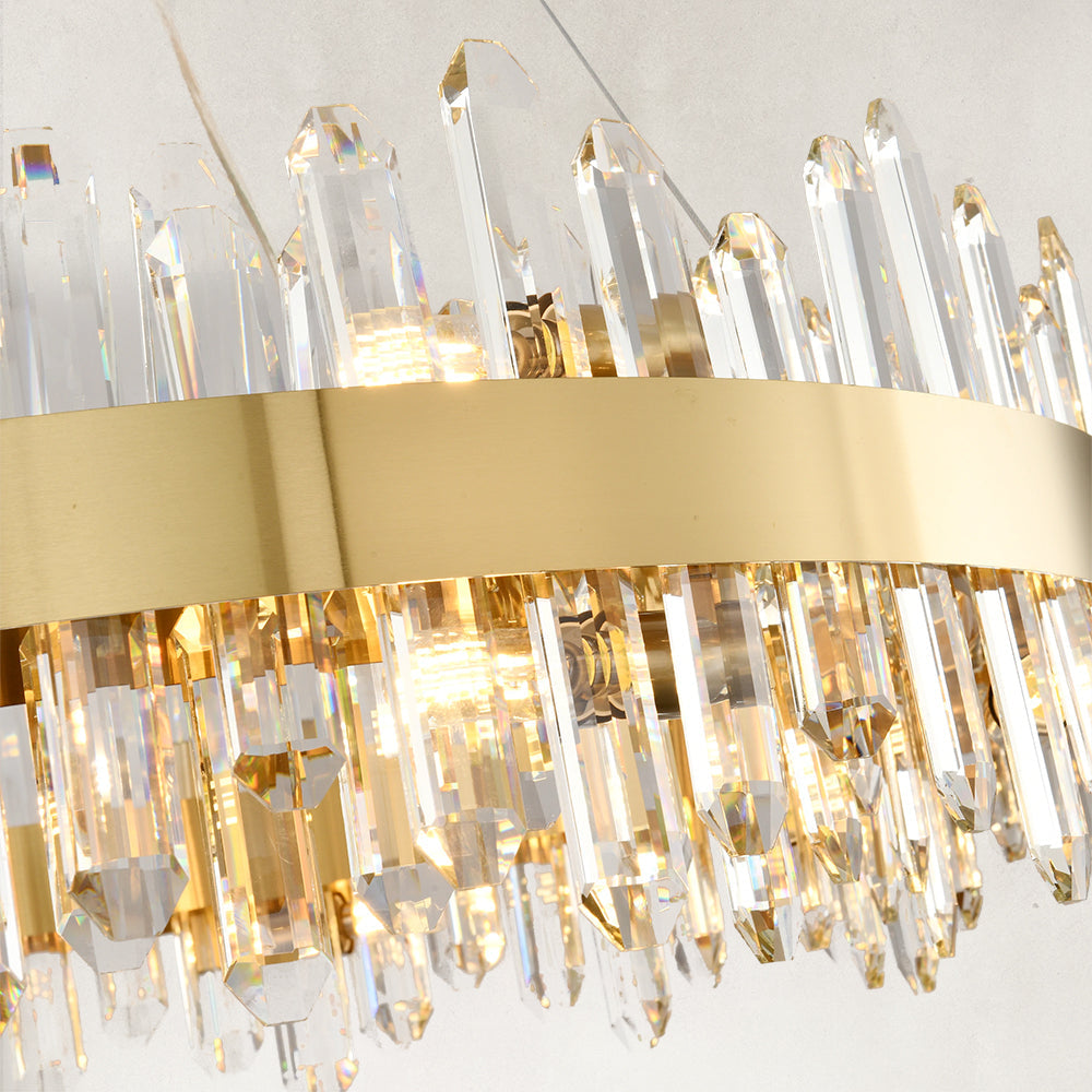 Stello Crystal Strip Round Chandelier 32"D