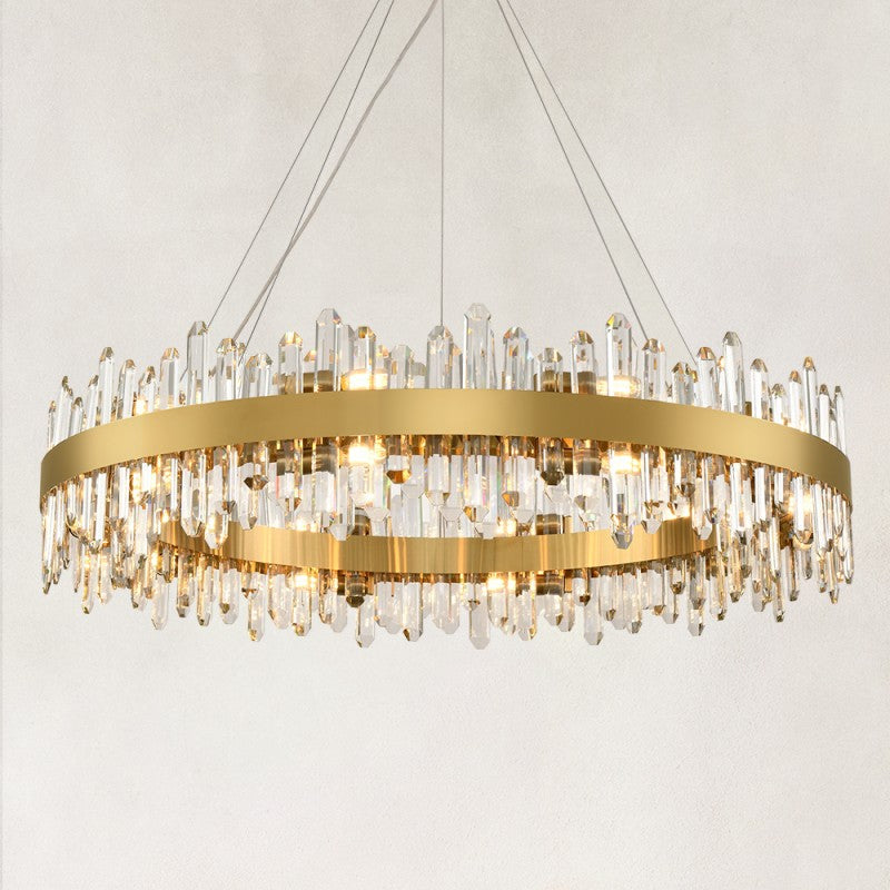 Stello Crystal Strip Round Chandelier 40"D