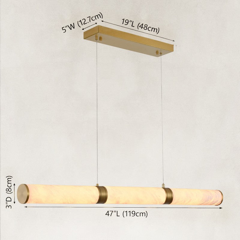 Sylva Alabaster Linear Chandelier 47"W