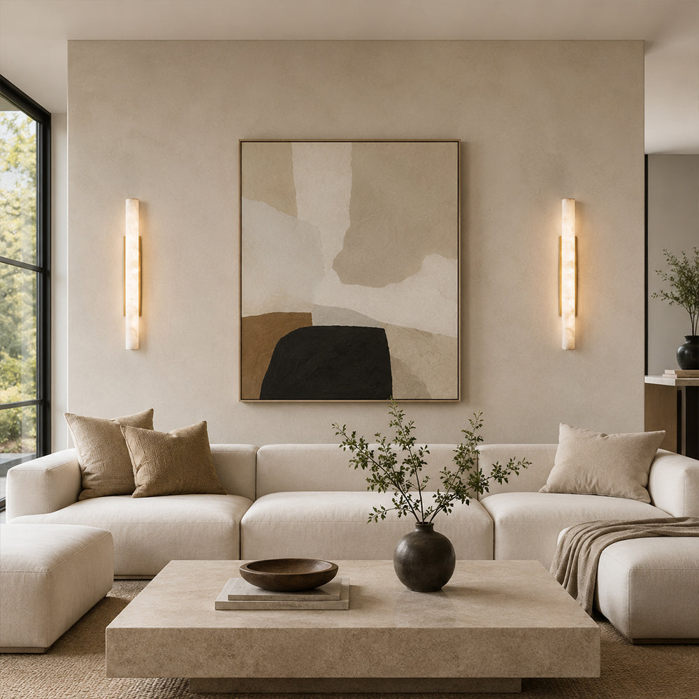 Sylva Palladian Alabaster Wall Sconce