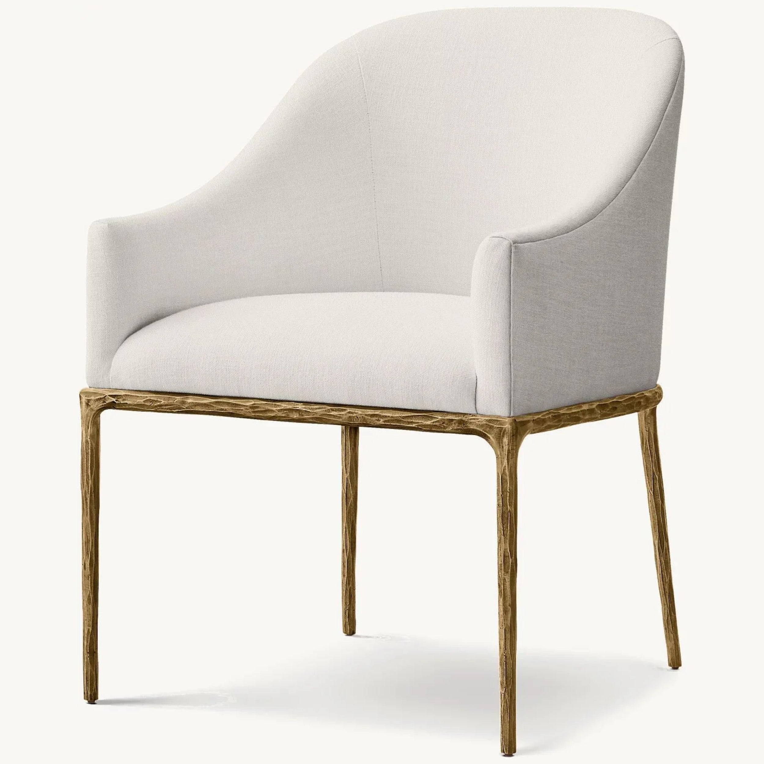 Thadeus Barrelback Slope Fabric Dining Armchair