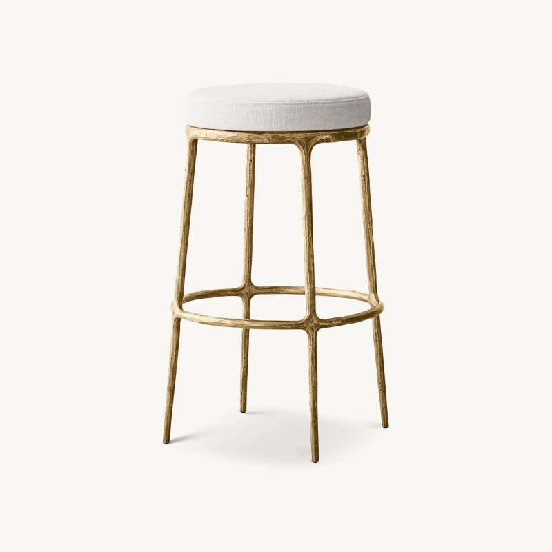 Thadeus Backless Fabric Swivel Bar and Counter Stool Living Room