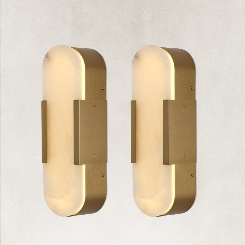 Velo Alabaster Wall Sconce 14"H