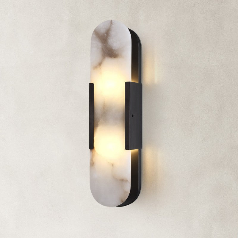 Velo Alabaster Oval Wall Sconce 20"H